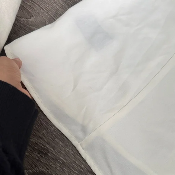 URBAN OUTFITTERS Satin like ivory Tie-Shoulder bows Mini Dress size small - Picture 9 of 11